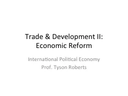 Trade & Development II: