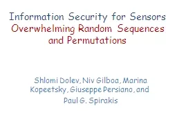 Information Security for Sensors