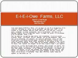What would become E-I-E-I-Owe Farms, LLC was begun on June