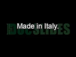 Made in Italy.