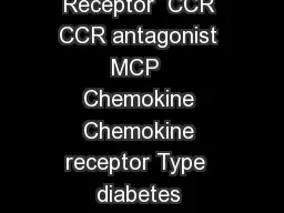 SHQFFHVV LDEHWHVHWDEROLVP HVHDUFKUWLFOH Keywords Chemokine Receptor  CCR CCR antagonist
