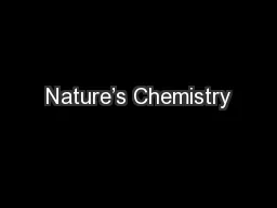 Nature’s Chemistry