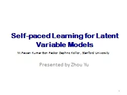 Self-paced Learning for Latent Variable Models