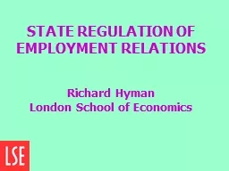 STATE REGULATION OF EMPLOYMENT RELATIONS