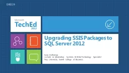 Upgrading SSIS Packages to SQL Server 2012
