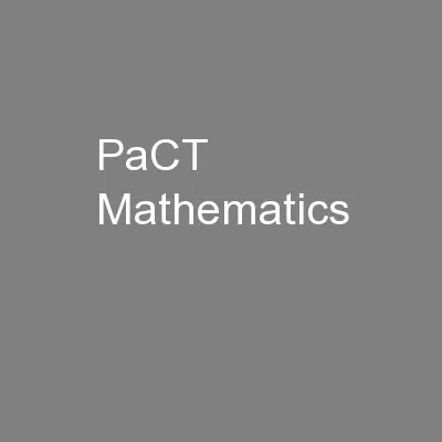 PaCT Mathematics