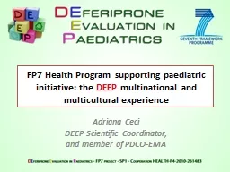 FP7 Health Program supporting paediatric initiative: the