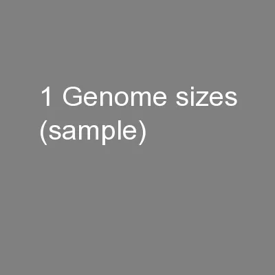 1 Genome sizes (sample)