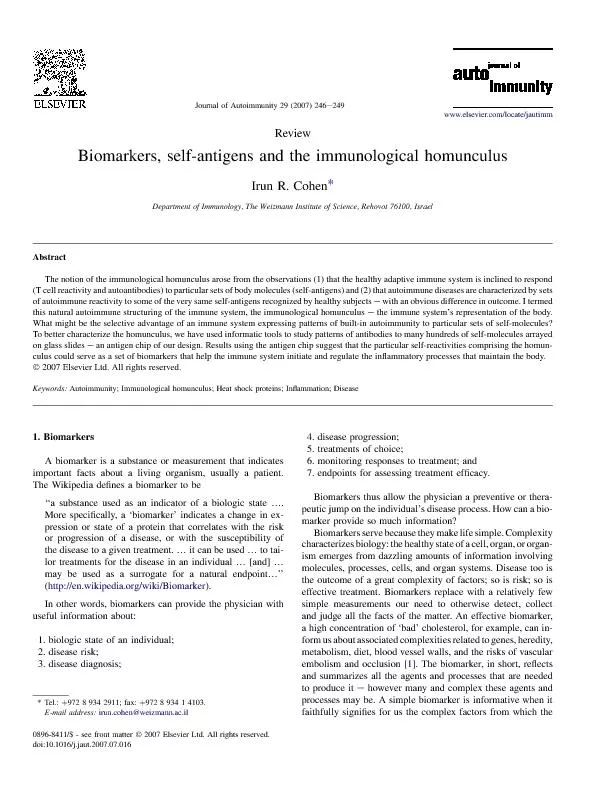 biomarkeremerges.Thisreductionofbiologicalcomplexitytooneorafewsimpleb