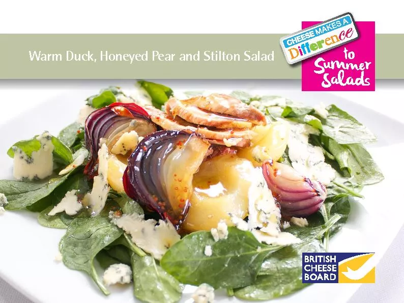 Warm Duck, Honeyed Pear and Stilton Salad