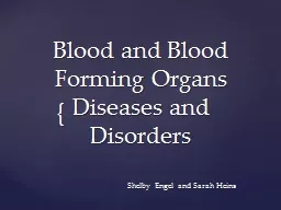 Blood and Blood Forming Organs Diseases and Disorders