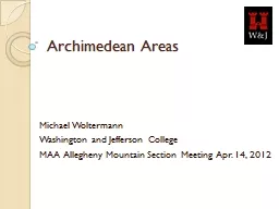 Archimedean Areas