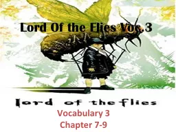 Lord Of the Flies Voc.3