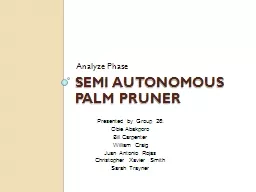Semi Autonomous Palm Pruner