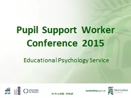 Pupil Support Worker Conference 2015