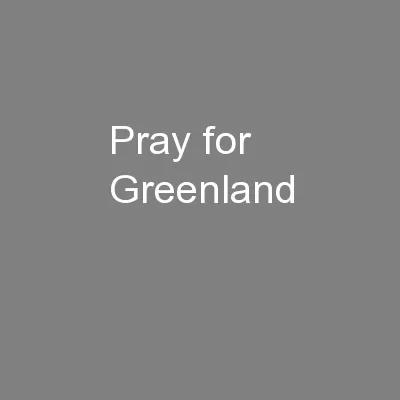 Pray for Greenland