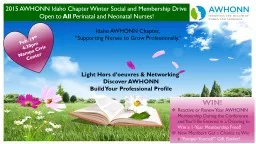 2015 AWHONN Idaho Chapter Winter Social and Membership Driv