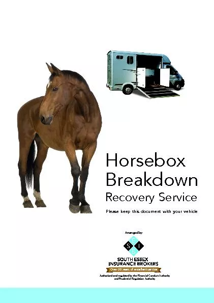 HorseboxBreakdownRecovery ServiceArranged by