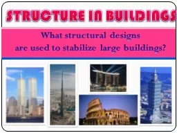 STRUCTURE IN BUILDINGS