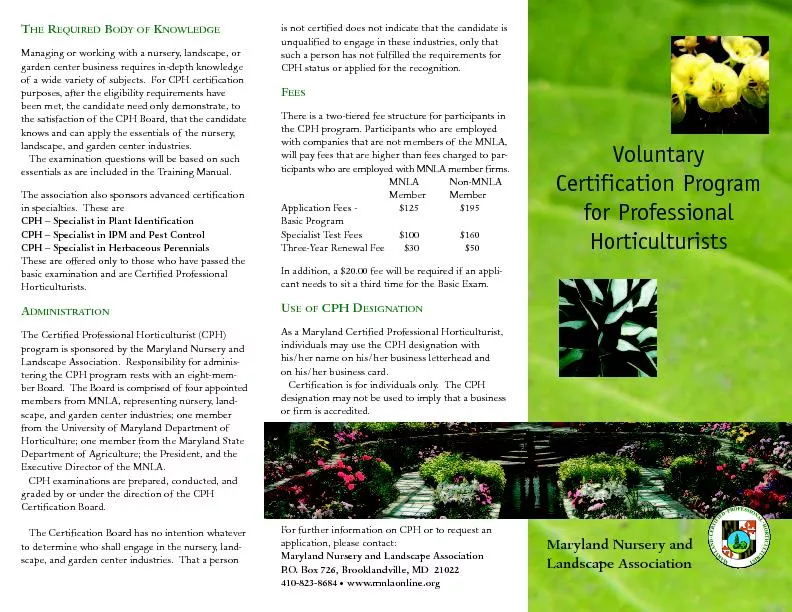 Managing or working with a nursery, landscape, orgarden center busines