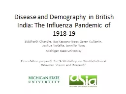Disease and Demography in British India: The