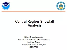 Central Region Snowfall Analysis