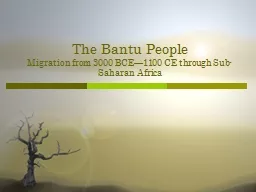 The Bantu People
