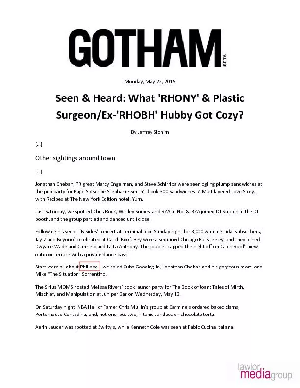 Seen & Heard: What 'RHONY' & Plastic