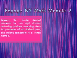 Engage NY Math Module
