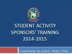 Student Activity Sponsors’ Training 2014-2015