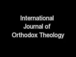 International Journal of Orthodox Theology