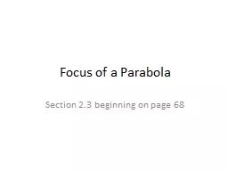 Focus of a Parabola