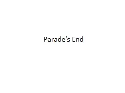 Parade’s End