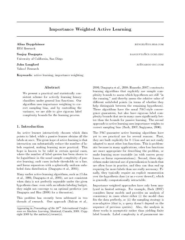 ImportanceWeightedActiveLearning