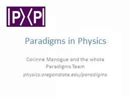 Paradigms in Physics