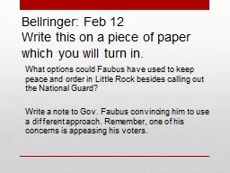 Bellringer: Feb 12