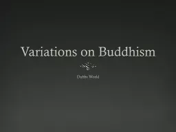 Variations on Buddhism