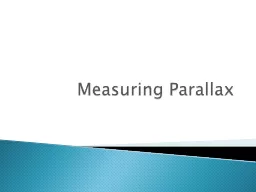 Measuring Parallax
