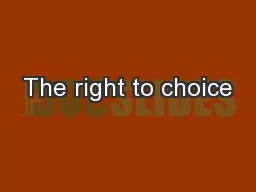 The right to choice