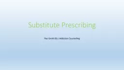 Substitute Prescribing