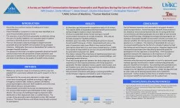 A Survey on Handoff Communication Between Paramedics and Ph