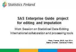 SAS Enterprise Guide project for editing and imputation