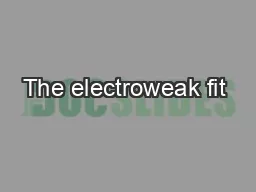 The electroweak fit 