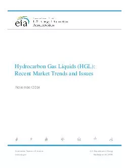 Hydrocarbon Gas Liquids (HGL): Recent Market Trends and Issues