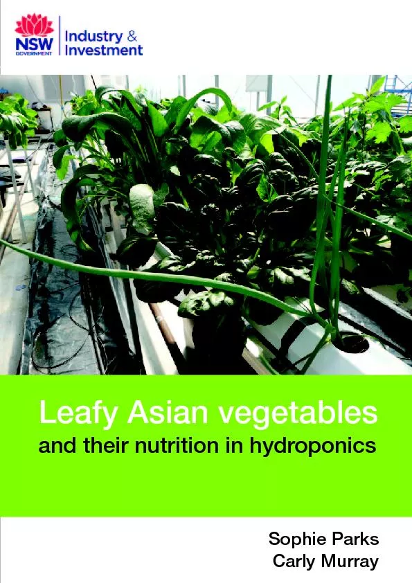 and their nutrition in hydroponics