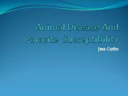 Animal Disease And Parasite  Susceptibility