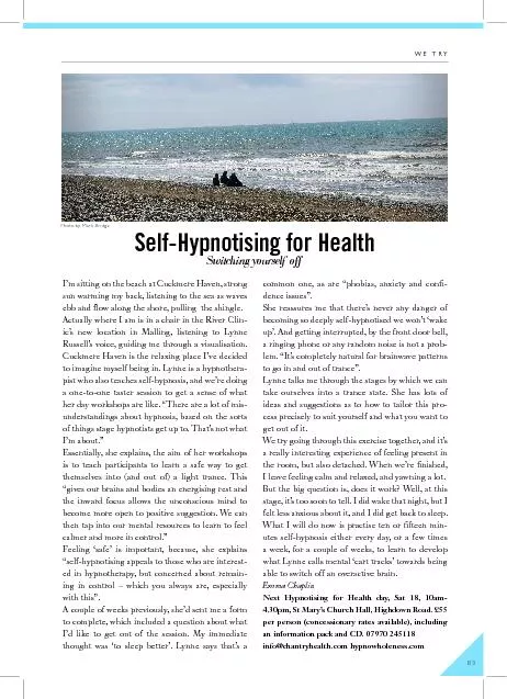 Self-Hypnotising for Health