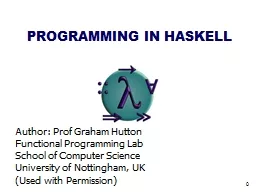 0 PROGRAMMING IN HASKELL