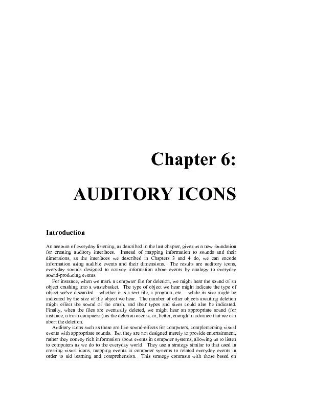 AUDITORY ICONS