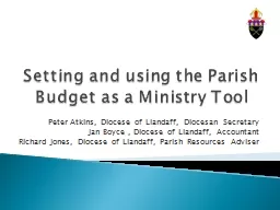Setting and using the Parish Budget as a Ministry Tool